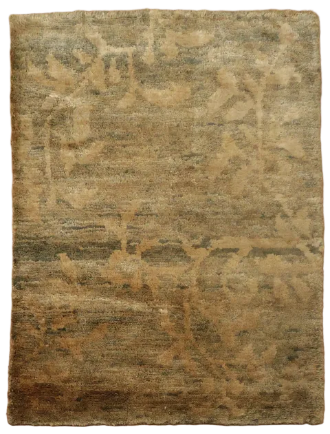 Brown Gold Abstract Oriental Area Rug 5x6
