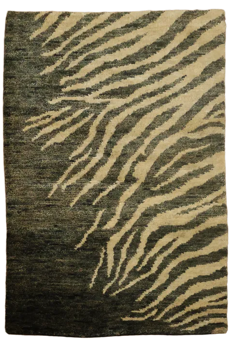 Animal Print Abstract Oriental Area Rug 5x7