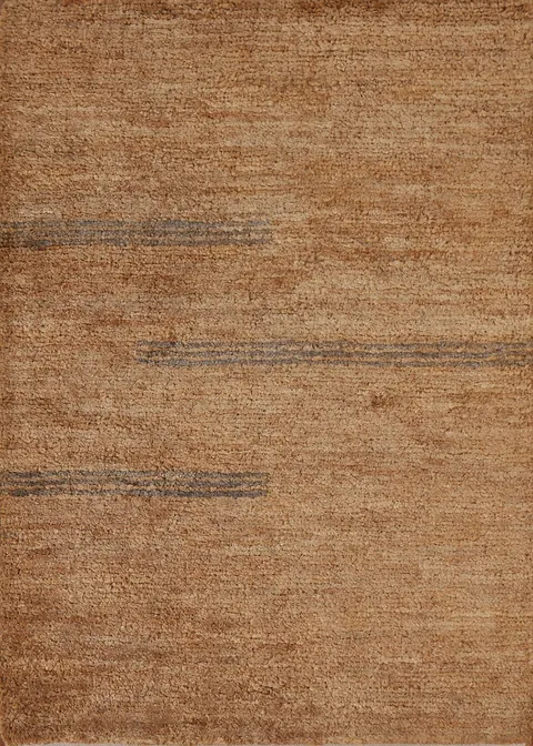 Brown Modern Oriental Area Rug 4x6