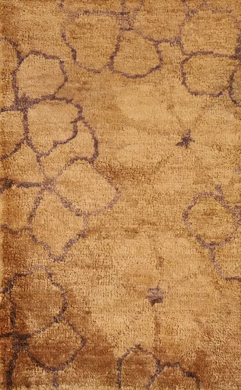 Brown Gold Moroccan Oriental Area Rug 3x5