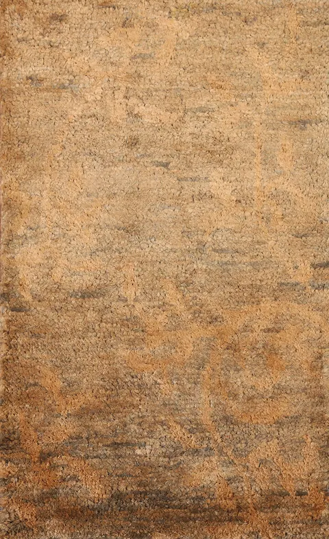 Gold Brown Oriental Area Rug 3x5