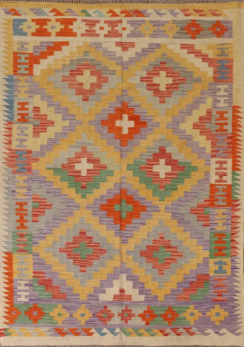 Colorful Kilim Oriental Area Rug 5x7