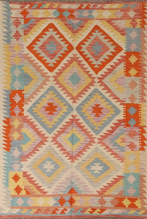 Geometric Kilim Oriental Area Rug 5x7