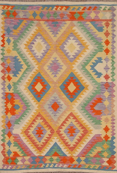 Geometric Kilim Oriental Area Rug 5x7