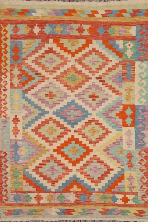 Colorful Kilim Oriental Area Rug 5x7