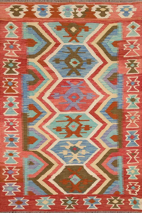 Kilim Reversible Wool Area Rug 5x7