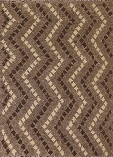 Brown Kilim Oriental Area Rug 5x6