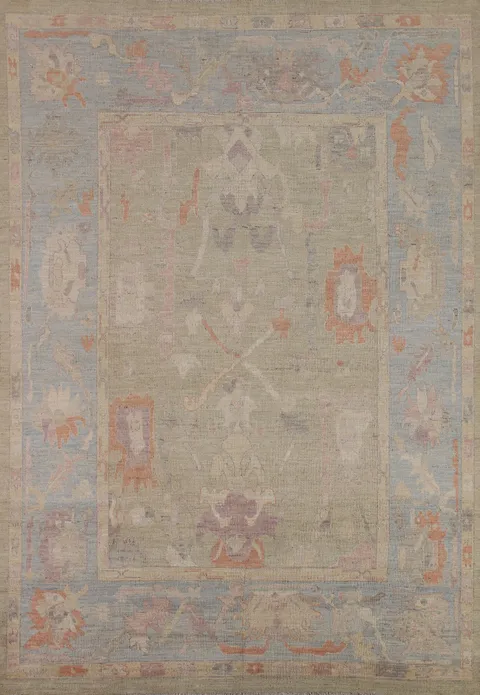 Handmade Oushak Vegetable Dye Area Rug 8x10