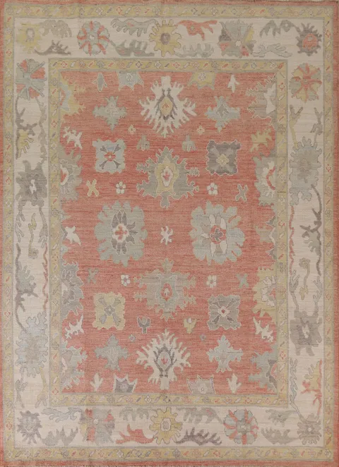 Vegetable Dye Oushak Turkish Area Rug 8x10
