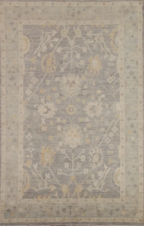 Vegetable Dye Oushak Turkish Area Rug 6x9