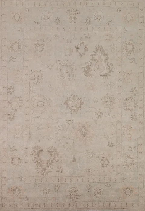 Floral Oushak Vegetable Dye Area Rug 8x10