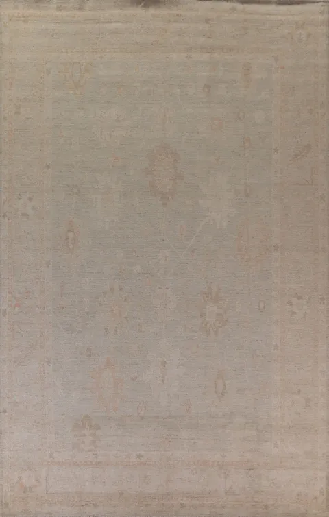 Vegetable Dye Oushak Large Area Rug 10x14