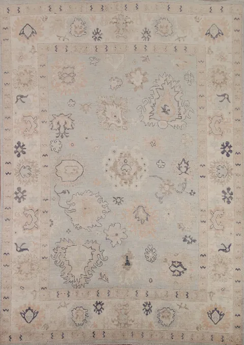Vegetable Dye Oushak Turkish Area Rug 8x10