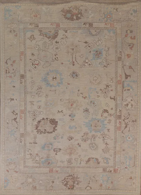 Vegetable Dye Oushak Turkish Area Rug 8x10
