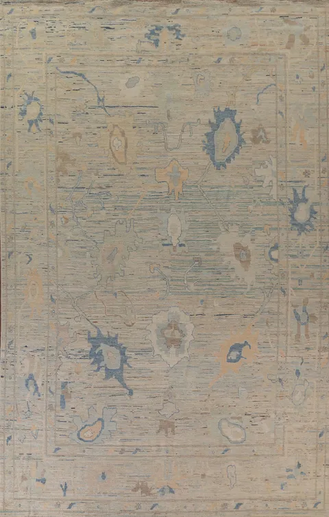 Vegetable Dye Oushak Turkish Area Rug 10x14