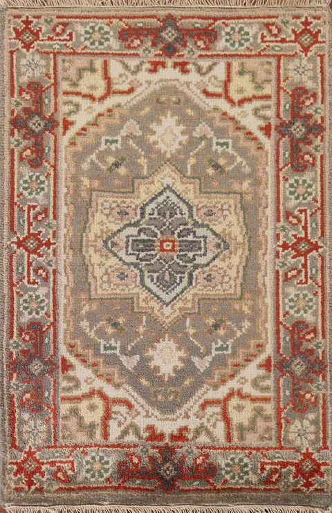 Handmade Gray Heriz Serapi Oriental Rug 2x3
