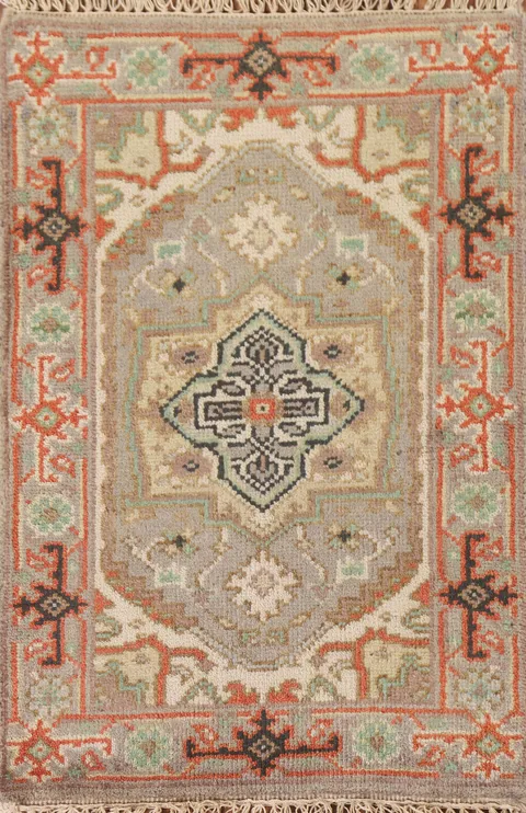 Geometric Heriz Serapi Oriental Rug 2x3