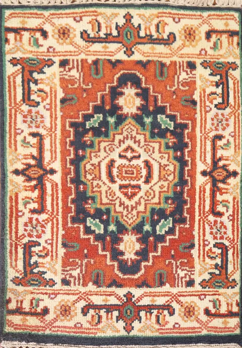 Geometric Heriz Serapi Handmade Rug 2x3