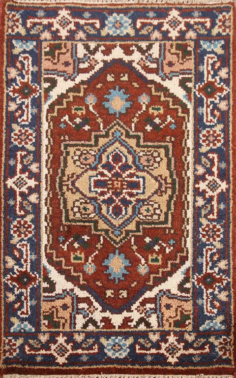 Geometric Heriz Serapi Oriental Rug 2x3