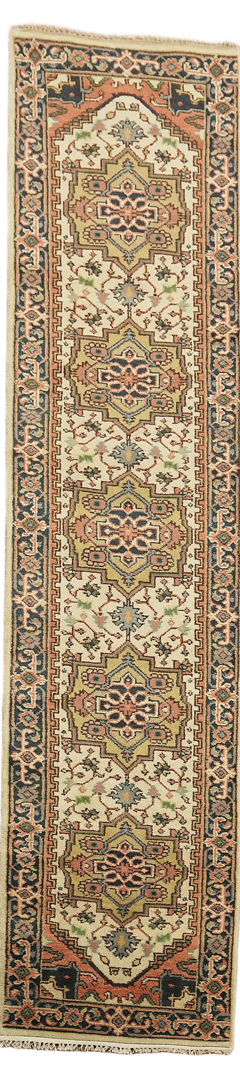 Ivory Heriz Serapi Oriental Runner Rug 3x12