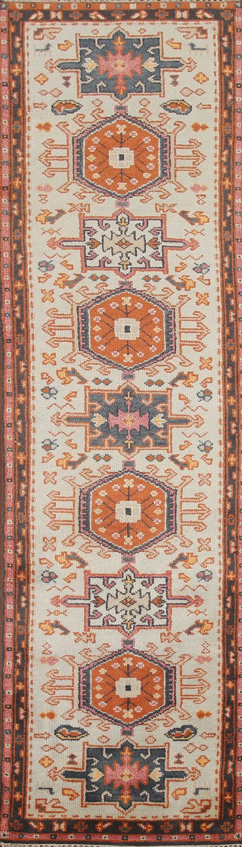 Geometric Heriz Serapi Oriental Runner Rug 2x10