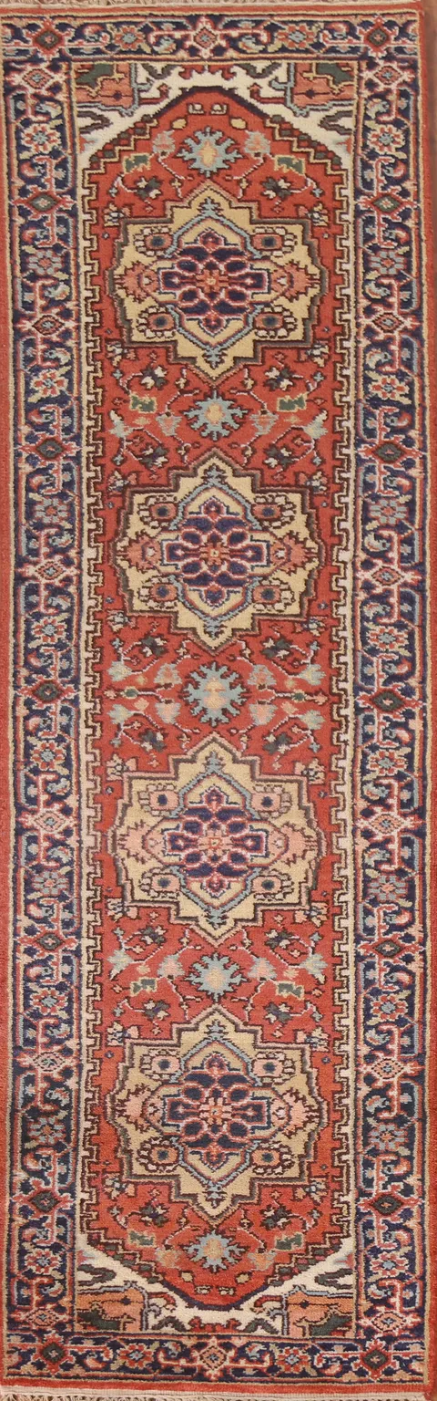 Wool Heriz Serapi Oriental Runner Rug 3x10