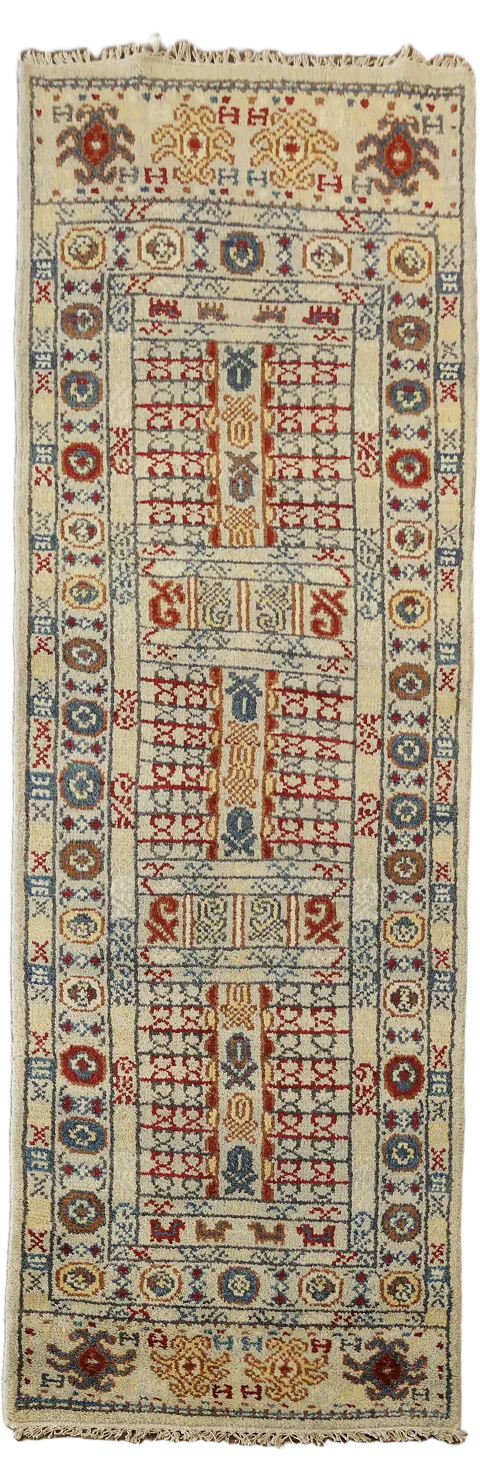 Geometric Heriz Serapi Oriental Runner Rug 3x8