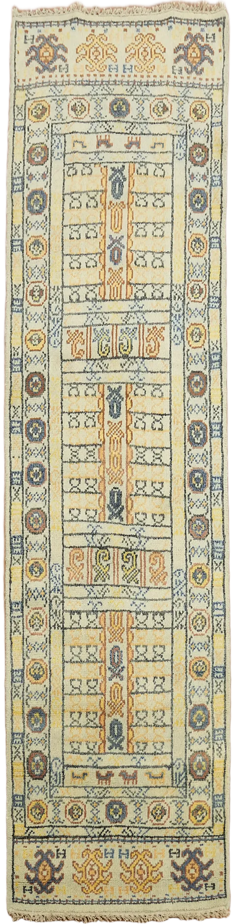 Geometric Heriz Serapi Oriental Runner Rug 3x8