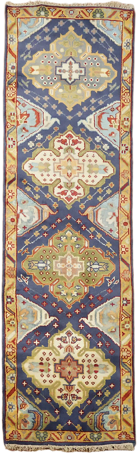 Blue Heriz Serapi Oriental Runner Rug 3x8