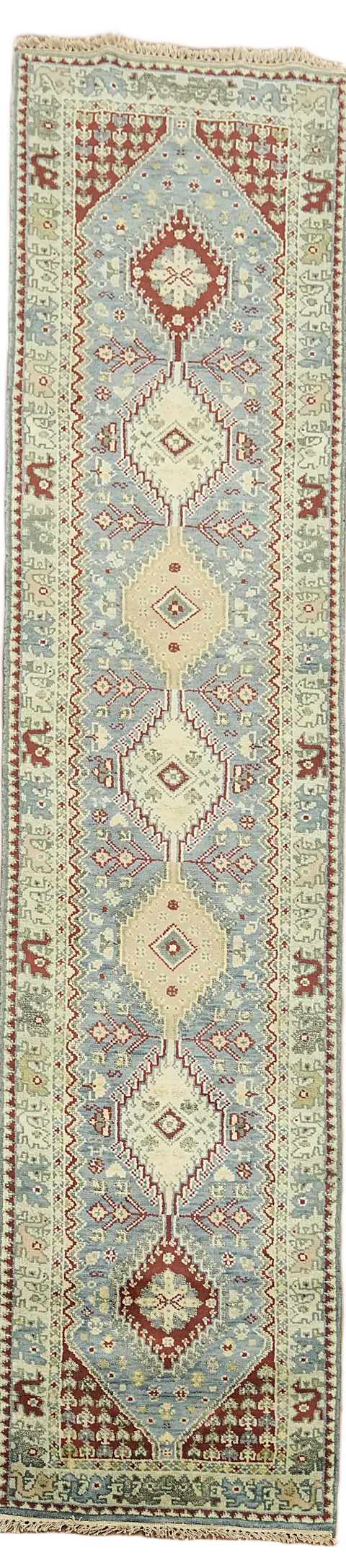 Geometric Heriz Serapi Oriental Runner Rug 3x12