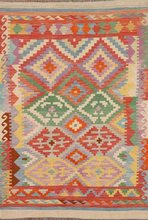 Colorful Kilim Oriental Area Rug 5x7