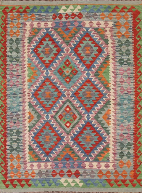 Colorful Kilim Oriental Area Rug 5x7