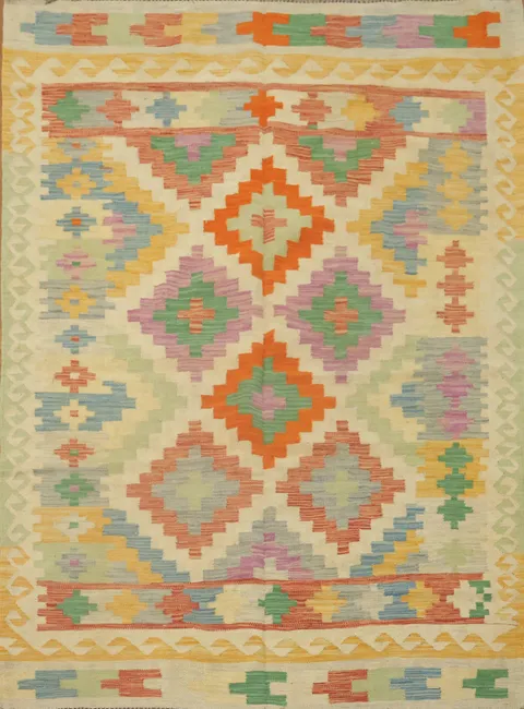 Colorful Kilim Oriental Area Rug 5x7