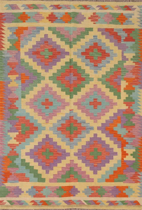 Colorful Kilim Oriental Area Rug 5x7