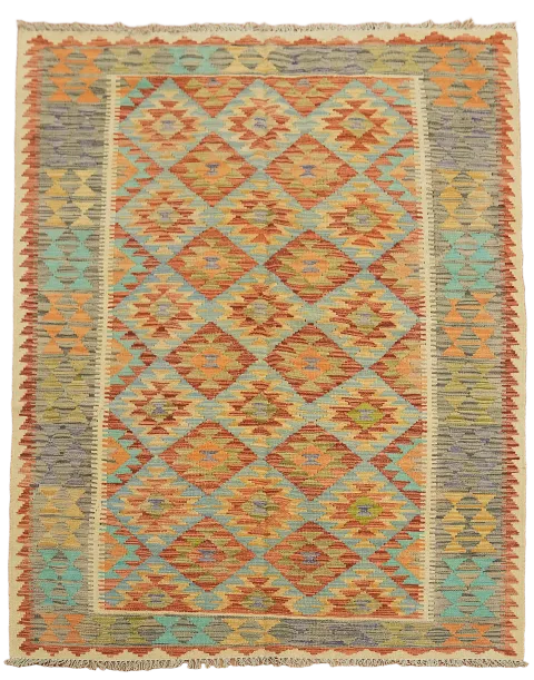 Colorful Kilim Oriental Area Rug 5x6