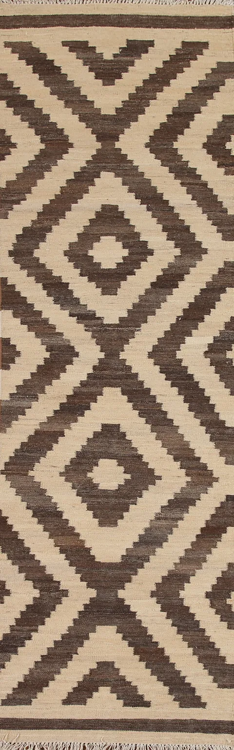Geometric Kilim Oriental Runner Rug 3x10