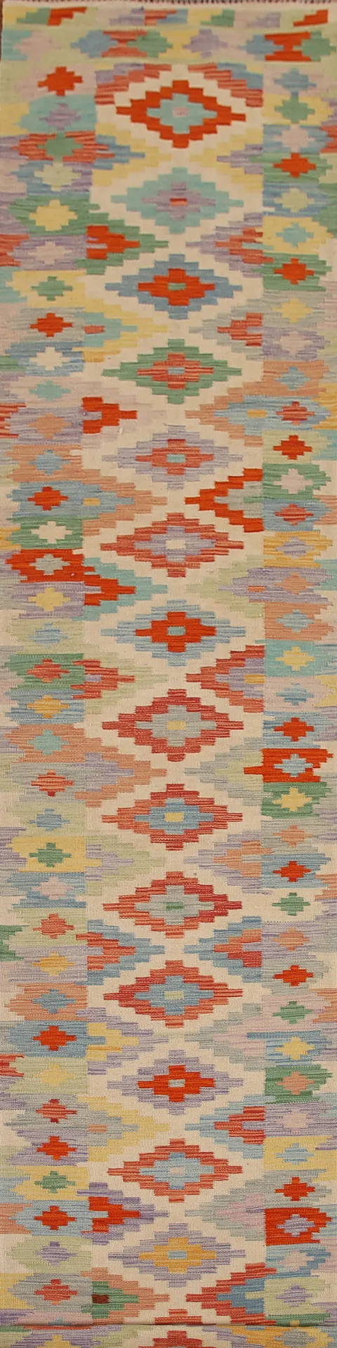 Geometric Kilim Oriental Runner Rug 3x16