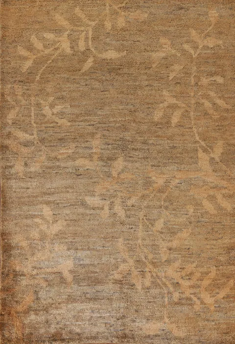 Abstract Hand-Knotted Area Rug 7x10