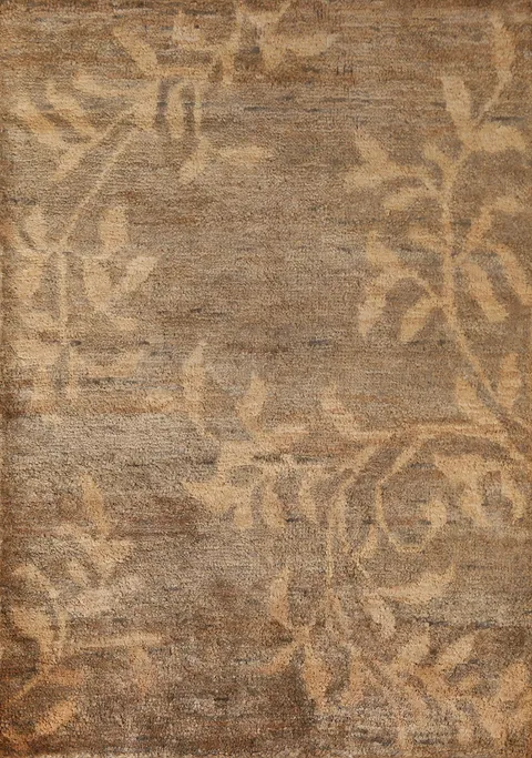 Brown/ Gold Abstract Area Rug 6x7