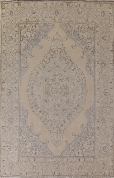Distressed Wool Tabriz Persian Arera Rug 7x11