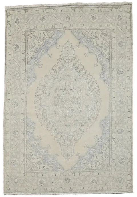 Distressed Wool Tabriz Persian Arera Rug 7x11