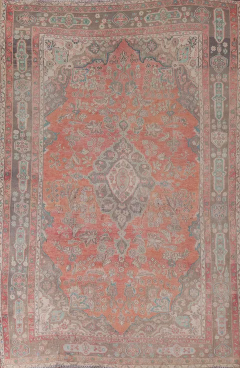 Handmade Mashad Persian Area Rug 6x9