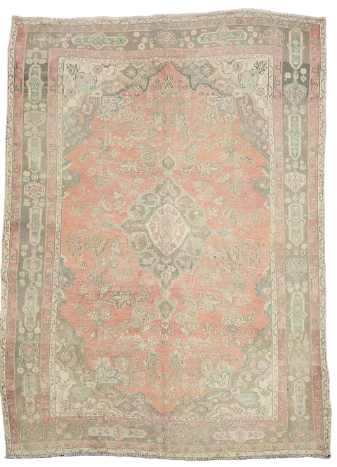Handmade Mashad Persian Area Rug 6x9