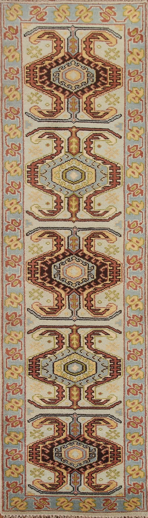 Geometric Heriz Serapi Oriental Runner Rug 3x10