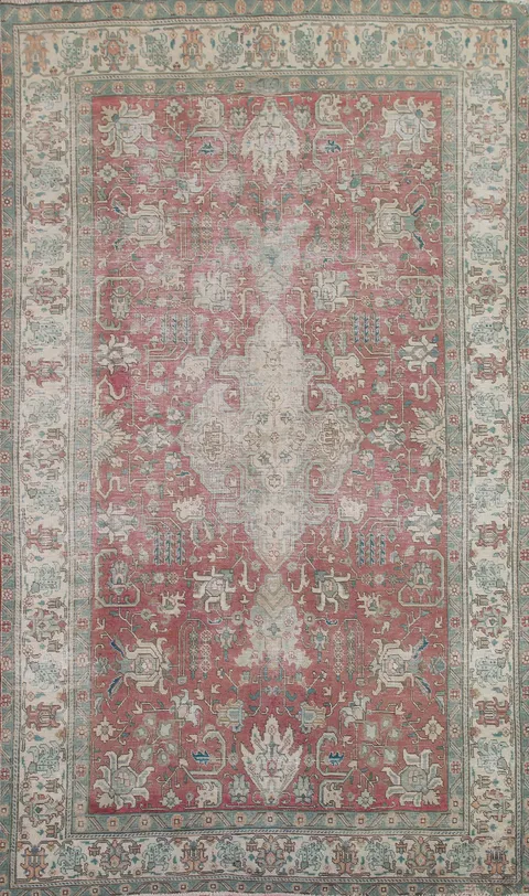 Geometric Tabriz Persian Area Rug 6x10