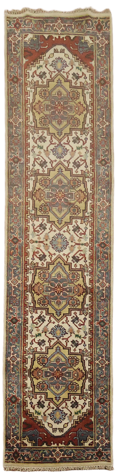 Luxurious ornate border runner for elegant entrance halls 3x10