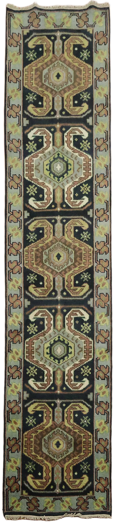 Elegant Geometric Runner Rug for a Stylish Hallway Accent 3'x10'