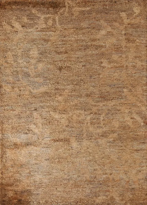 Gold/ Brown Contemporary Area Rug 4x6