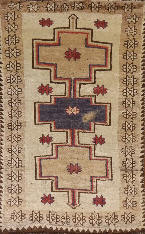 Geometric Gabbeh Persian Area Rug 4x7