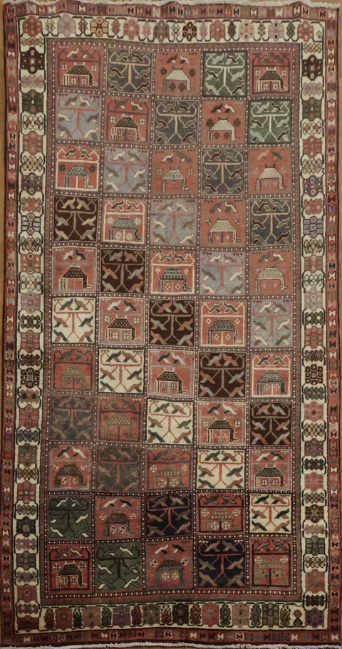 Garden Design Vintage Bakhtiari Persian Area Rug 5x9